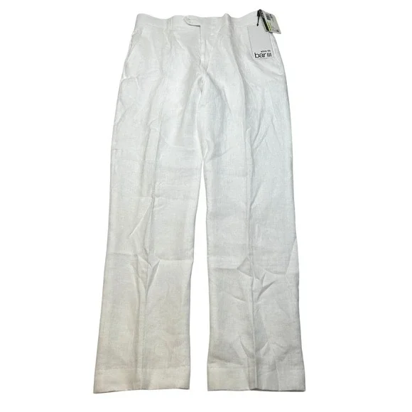Bar III | Pants | Bar Iii Linen Dress Pants Mens 3x32 Slim Fit White  Lightweight New | Poshmark